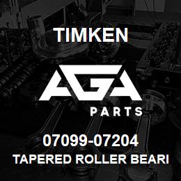 07099-07204 Timken TAPERED ROLLER BEARINGS - TS (TAPERED SINGLE) IMPERIAL | AGA Parts