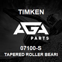 07100-S Timken TAPERED ROLLER BEARINGS - SINGLE CONES - IMPERIAL | AGA Parts