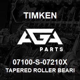 07100-S-07210X Timken TAPERED ROLLER BEARINGS - TS (TAPERED SINGLE) IMPERIAL | AGA Parts