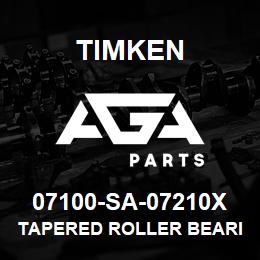 07100-SA-07210X Timken TAPERED ROLLER BEARINGS - TS (TAPERED SINGLE) IMPERIAL | AGA Parts