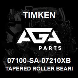 07100-SA-07210XB Timken TAPERED ROLLER BEARINGS - TSF (TAPERED SINGLE WITH FLANGE) IMPERIAL | AGA Parts