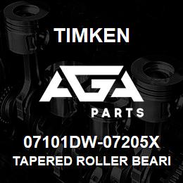 07101DW-07205X Timken TAPERED ROLLER BEARINGS - TDI (TAPERED DOUBLE INNER) IMPERIAL | AGA Parts