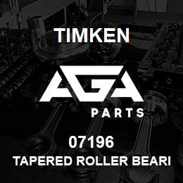 07196 Timken TAPERED ROLLER BEARINGS - SINGLE CUPS - IMPERIAL | AGA Parts