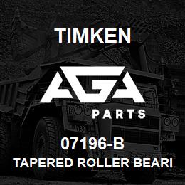 07196-B Timken TAPERED ROLLER BEARINGS - SINGLE FLANGED CUPS - IMPERIAL | AGA Parts