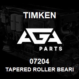 07204 Timken TAPERED ROLLER BEARINGS - SINGLE CUPS - IMPERIAL | AGA Parts