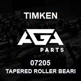 07205 Timken TAPERED ROLLER BEARINGS - SINGLE CUPS - IMPERIAL | AGA Parts