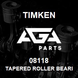 08118 Timken TAPERED ROLLER BEARINGS - SINGLE CONES - IMPERIAL | AGA Parts