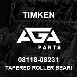 08118-08231 Timken TAPERED ROLLER BEARINGS - TS (TAPERED SINGLE) IMPERIAL | AGA Parts