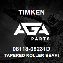 08118-08231D Timken TAPERED ROLLER BEARINGS - TDO (TAPERED DOUBLE OUTER) IMPERIAL | AGA Parts