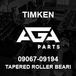 09067-09194 Timken TAPERED ROLLER BEARINGS - TS (TAPERED SINGLE) IMPERIAL | AGA Parts