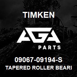 09067-09194-S Timken TAPERED ROLLER BEARINGS - TS (TAPERED SINGLE) IMPERIAL | AGA Parts