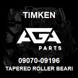 09070-09196 Timken TAPERED ROLLER BEARINGS - TS (TAPERED SINGLE) IMPERIAL | AGA Parts