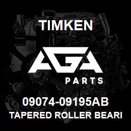 09074-09195AB Timken TAPERED ROLLER BEARINGS - TSF (TAPERED SINGLE WITH FLANGE) IMPERIAL | AGA Parts