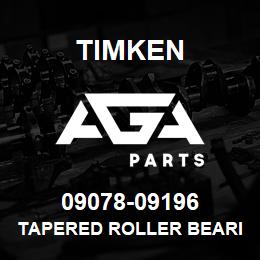 09078-09196 Timken TAPERED ROLLER BEARINGS - TS (TAPERED SINGLE) IMPERIAL | AGA Parts