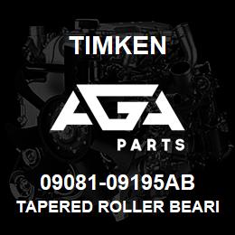 09081-09195AB Timken TAPERED ROLLER BEARINGS - TSF (TAPERED SINGLE WITH FLANGE) IMPERIAL | AGA Parts