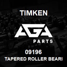 09196 Timken TAPERED ROLLER BEARINGS - SINGLE CUPS - IMPERIAL | AGA Parts