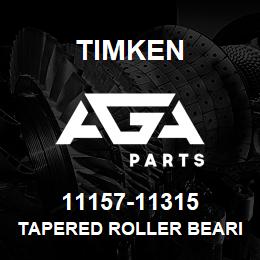 11157-11315 Timken TAPERED ROLLER BEARINGS - TS (TAPERED SINGLE) IMPERIAL | AGA Parts