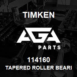 114160 Timken TAPERED ROLLER BEARINGS - SINGLE CUPS - IMPERIAL | AGA Parts