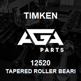 12520 Timken TAPERED ROLLER BEARINGS - SINGLE CUPS - IMPERIAL | AGA Parts