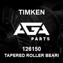 126150 Timken TAPERED ROLLER BEARINGS - SINGLE CUPS - IMPERIAL | AGA Parts