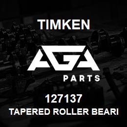 127137 Timken TAPERED ROLLER BEARINGS - SINGLE CUPS - IMPERIAL | AGA Parts