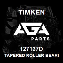 127137D Timken TAPERED ROLLER BEARINGS - DOUBLE TAPERED CUP - IMPERIAL | AGA Parts