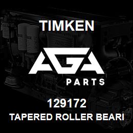 129172 Timken TAPERED ROLLER BEARINGS - SINGLE CUPS - IMPERIAL | AGA Parts