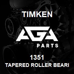 1351 Timken TAPERED ROLLER BEARINGS - SINGLE CONES - IMPERIAL | AGA Parts