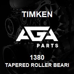 1380 Timken TAPERED ROLLER BEARINGS - SINGLE CONES - IMPERIAL | AGA Parts