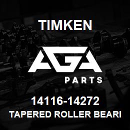 14116-14272 Timken TAPERED ROLLER BEARINGS - TS (TAPERED SINGLE) IMPERIAL | AGA Parts