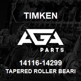 14116-14299 Timken TAPERED ROLLER BEARINGS - TS (TAPERED SINGLE) IMPERIAL | AGA Parts