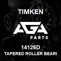 14126D Timken TAPERED ROLLER BEARINGS - DOUBLE TAPERED CONES - IMPERIAL | AGA Parts