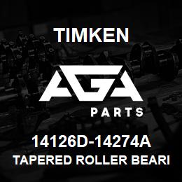 14126D-14274A Timken TAPERED ROLLER BEARINGS - TDI (TAPERED DOUBLE INNER) IMPERIAL | AGA Parts