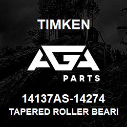 14137AS-14274 Timken TAPERED ROLLER BEARINGS - TS (TAPERED SINGLE) IMPERIAL | AGA Parts