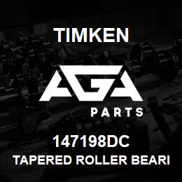 147198DC Timken TAPERED ROLLER BEARINGS - DOUBLE TAPERED CUP - IMPERIAL | AGA Parts