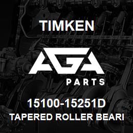 15100-15251D Timken TAPERED ROLLER BEARINGS - TDO (TAPERED DOUBLE OUTER) IMPERIAL | AGA Parts