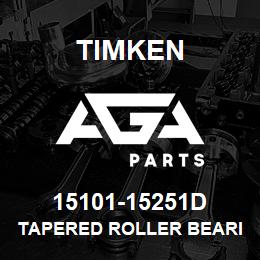 15101-15251D Timken TAPERED ROLLER BEARINGS - TDO (TAPERED DOUBLE OUTER) IMPERIAL | AGA Parts