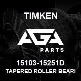 15103-15251D Timken TAPERED ROLLER BEARINGS - TDO (TAPERED DOUBLE OUTER) IMPERIAL | AGA Parts