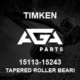 15113-15243 Timken TAPERED ROLLER BEARINGS - TS (TAPERED SINGLE) IMPERIAL | AGA Parts