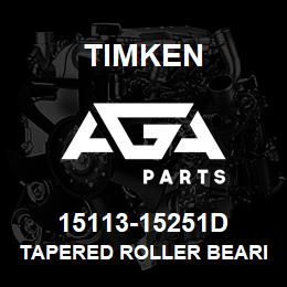 15113-15251D Timken TAPERED ROLLER BEARINGS - TDO (TAPERED DOUBLE OUTER) IMPERIAL | AGA Parts