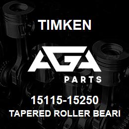 15115-15250 Timken TAPERED ROLLER BEARINGS - TS (TAPERED SINGLE) IMPERIAL | AGA Parts