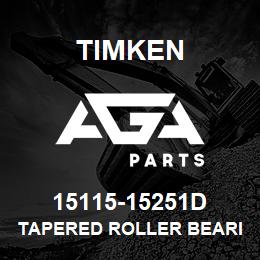 15115-15251D Timken TAPERED ROLLER BEARINGS - TDO (TAPERED DOUBLE OUTER) IMPERIAL | AGA Parts