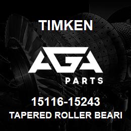 15116-15243 Timken TAPERED ROLLER BEARINGS - TS (TAPERED SINGLE) IMPERIAL | AGA Parts