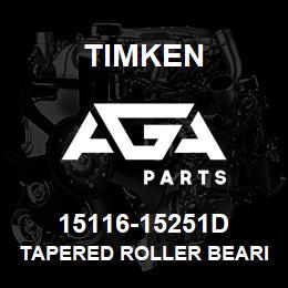 15116-15251D Timken TAPERED ROLLER BEARINGS - TDO (TAPERED DOUBLE OUTER) IMPERIAL | AGA Parts