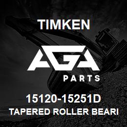 15120-15251D Timken TAPERED ROLLER BEARINGS - TDO (TAPERED DOUBLE OUTER) IMPERIAL | AGA Parts