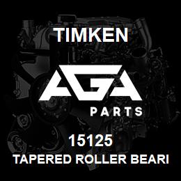 15125 Timken TAPERED ROLLER BEARINGS - SINGLE CONES - IMPERIAL | AGA Parts