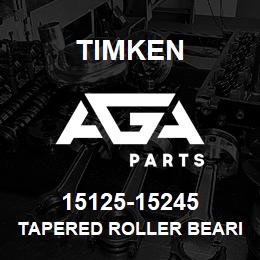 15125-15245 Timken TAPERED ROLLER BEARINGS - TS (TAPERED SINGLE) IMPERIAL | AGA Parts