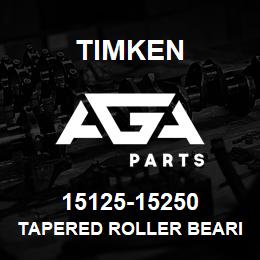 15125-15250 Timken TAPERED ROLLER BEARINGS - TS (TAPERED SINGLE) IMPERIAL | AGA Parts