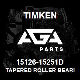 15126-15251D Timken TAPERED ROLLER BEARINGS - TDO (TAPERED DOUBLE OUTER) IMPERIAL | AGA Parts