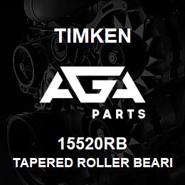 15520RB Timken TAPERED ROLLER BEARINGS - SINGLE CUPS - IMPERIAL | AGA Parts